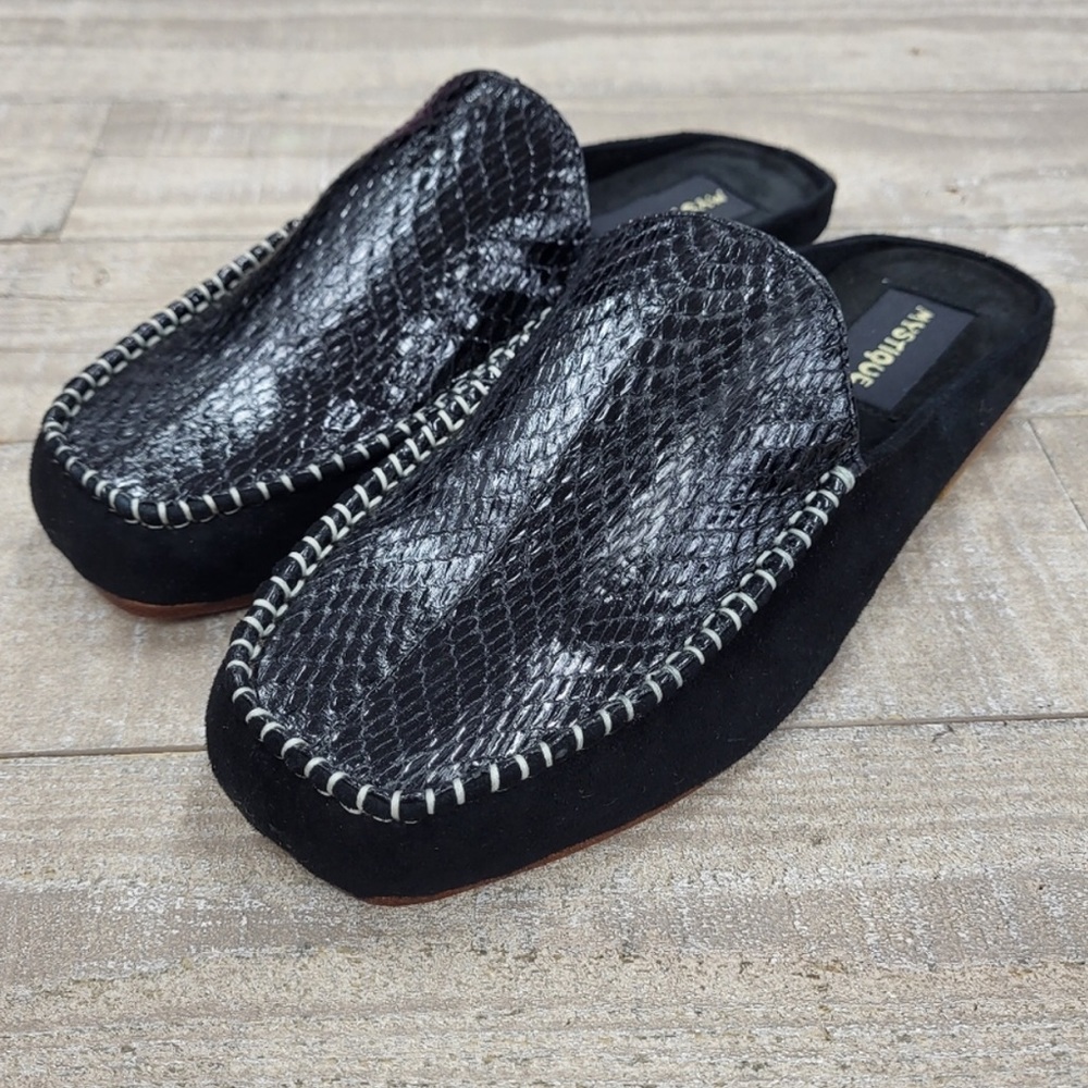 Mystique Boutique Black Snakeskin Suede Loafers. NIB! Sz 7 & Sz 9